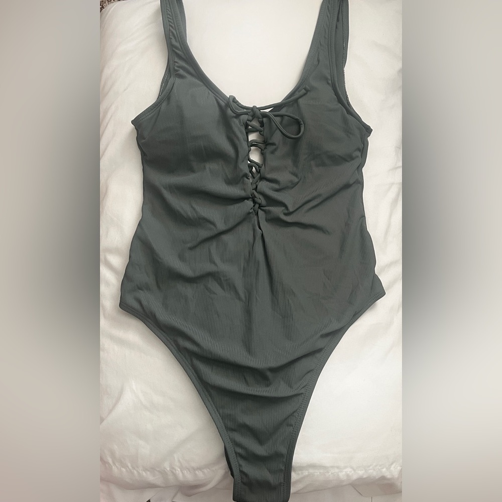 Backless Lace-up One Piece